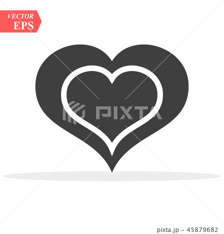 Heart Icon Vector. Perfect Love symbol. Valentine s Day sign, emblem isolated on white background 45879682