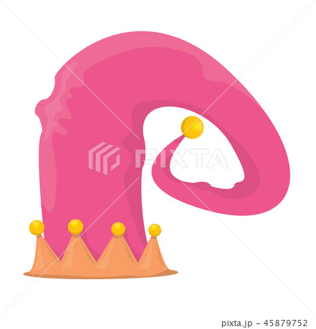 vector funky pink stripped cartoon christmas elf hat isolated on white background. vector kids vector funky pink stripped cartoon christmas elf hat isolated on white background. vector kids 45879752