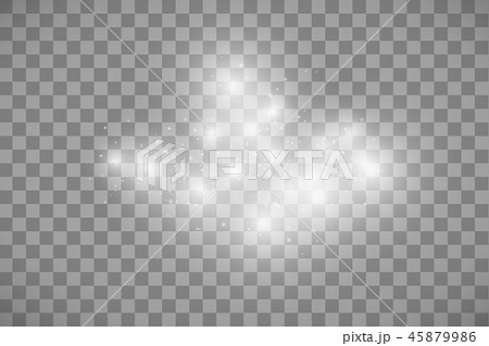 Glow light effect. Cloud of glittering dust. 45879986