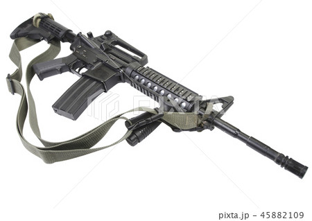 M4 carbine isolated on white 45882109