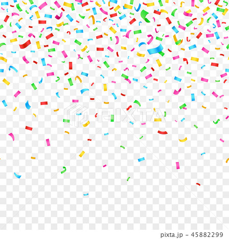 Falling confetti isolated on checkered background. celebration party holiday decoration 45882299