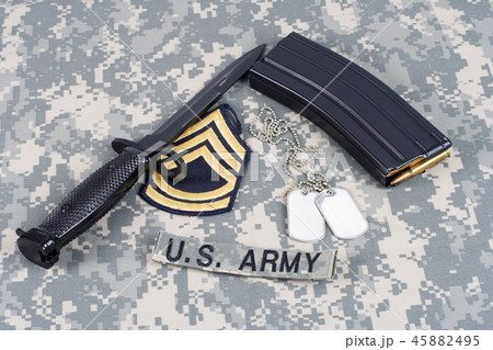 M16 magazine with ammo on US Army uniform M16 magazine with ammo on US Army uniform 45882495