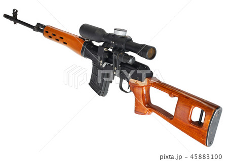 SVD sniper rifle isolated SVD sniper rifle isolated 45883100