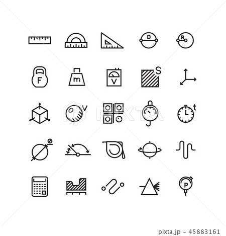 Measure, precision measurement vector thin line icons 45883161