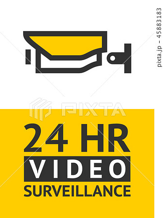Notice Video cctv symbol sticker for print. Notice Video cctv symbol sticker for print. 45883183