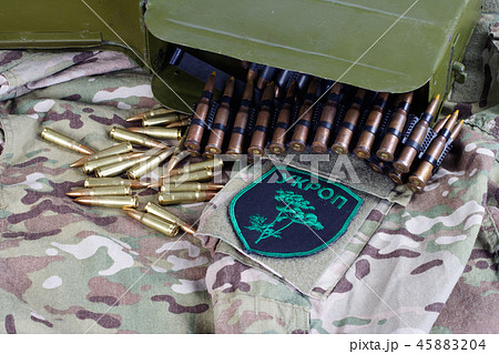 Ukraine Army unofficial uniform badge "UKROP" 45883204