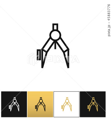 Compass or architect compasses vector icon Compass or architect compasses vector icon 45883776