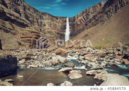 Hengifoss Waterfall in Iceland Hengifoss Waterfall in Iceland 45884570