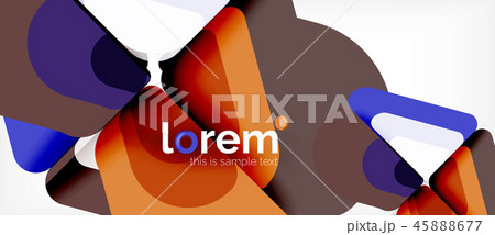 Colorful trendy geometric shapes background 45888677