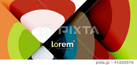 Circles and triangles geometric abstract background. Trendy abstract layout template for business or 45888976