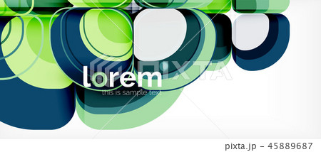 Abstract background - geometric multicolored round shapes composition. Trendy abstract layout 45889687