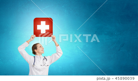 Medicine cross symbol 45890039