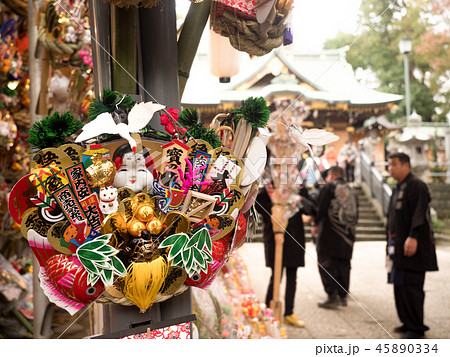 東京都　花畑大鷲神社の酉の市 45890334