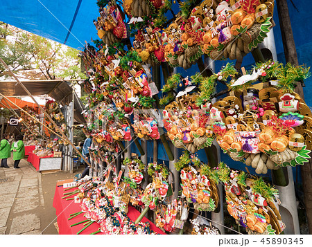 東京都　花畑大鷲神社の酉の市 45890345