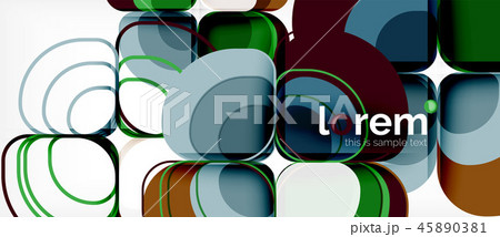 Abstract background - geometric multicolored round shapes composition. Trendy abstract layout Abstract background - geometric multicolored round shapes composition. Trendy abstract layout 45890381