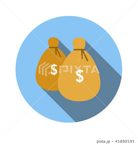 Bags of money flat icon Bags of money flat icon 45890595