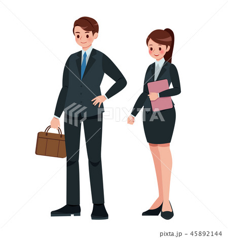 Cartoon business man and woman 45892144