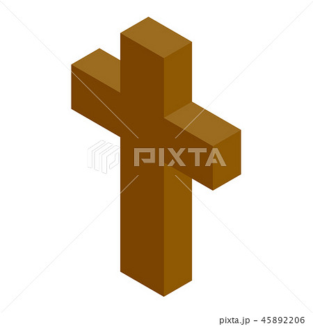 Cross isometric 3d icon Cross isometric 3d icon 45892206