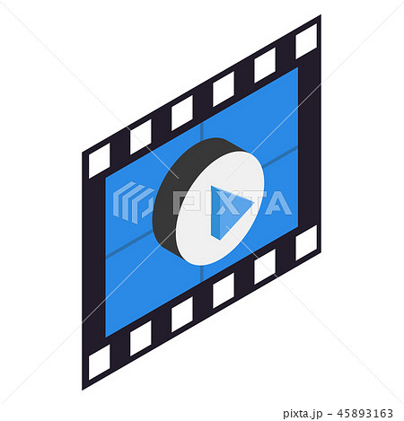 Filmstrip 3D isometric icon 45893163