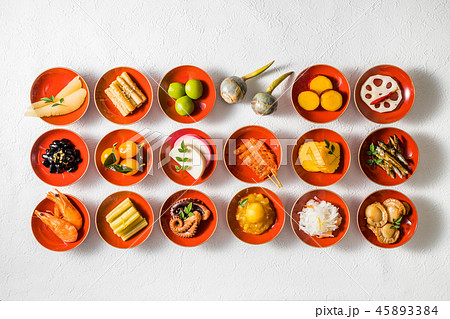 一般的なおせち料理 General Japanese New Year dishes(osechi) 45893384