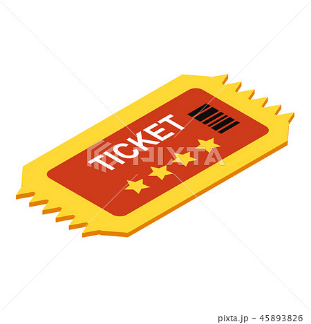 Ticket isometric 3d icon Ticket isometric 3d icon 45893826
