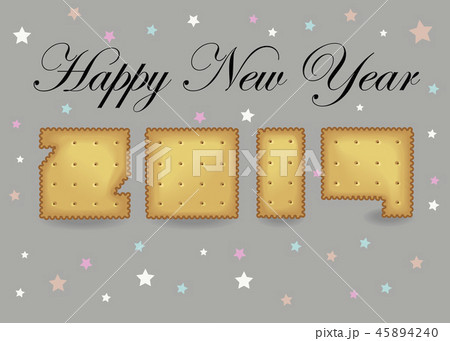 Happy New Year 2019. Cracker cookies Happy New Year 2019. Cracker cookies 45894240