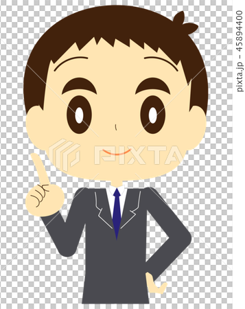 指差す男性会社員 指差す男性会社員 45894400