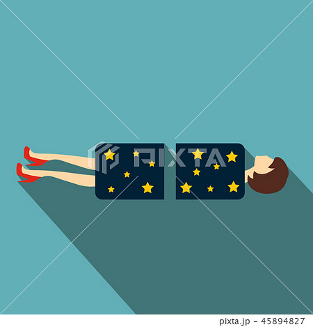 Magician sawing box with a woman flat  45894827
