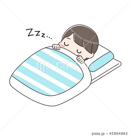 就寝中の男の子 45894963