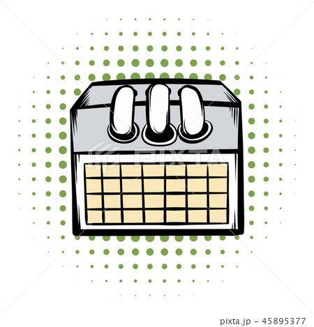 Desktop calendar comics icon 45895377