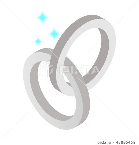 Silver metal rings isometric 3d icon Silver metal rings isometric 3d icon 45895458