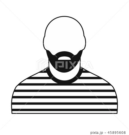 Prisoner black icon 45895608