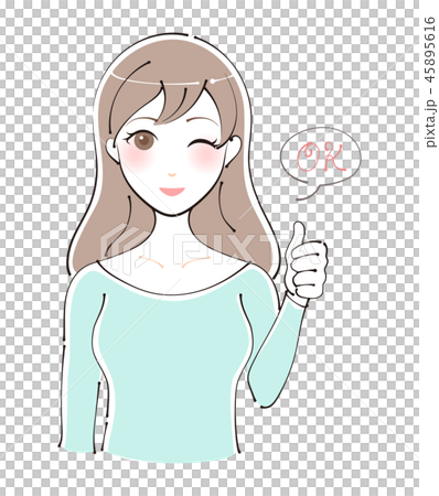 Thumbs Up Women's Illustration Set (OK) 45895616