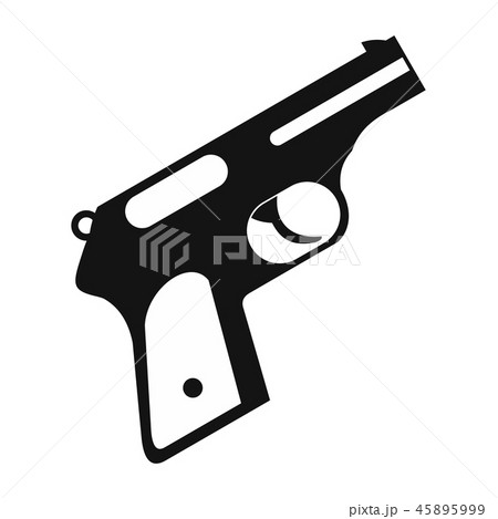 Gun Black Simple Iconのイラスト素材