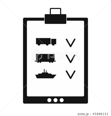 Notepad notebook with to do list black simple icon 45896131