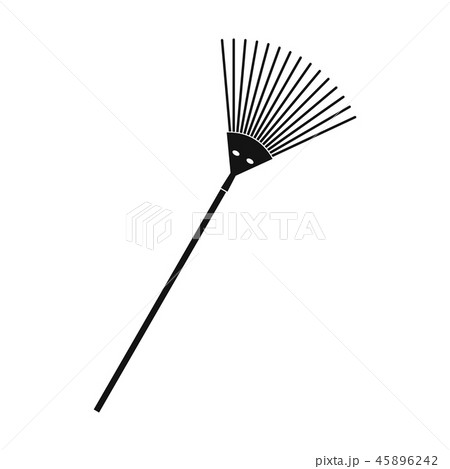 Garden rake black simple icon Garden rake black simple icon 45896242