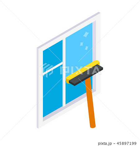 Cleaning mop window isometric 3d icon 45897199