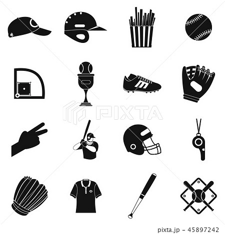 American football black simple icons American football black simple icons 45897242