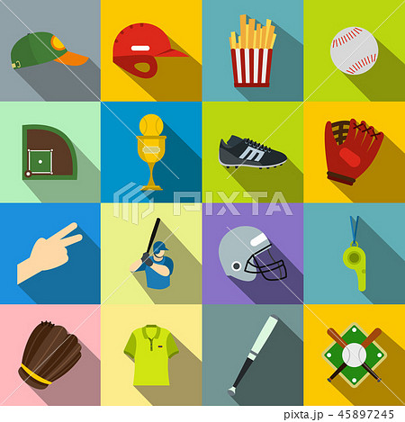 American football flat icons 45897245