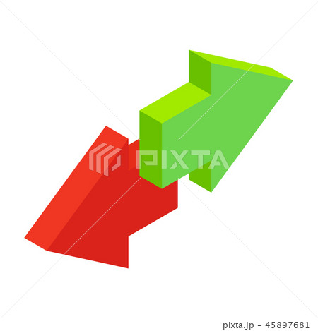 Incoming calls outgoing calls isometric 3d icon 45897681