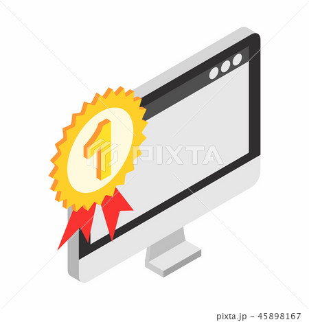 Computer number one isometric 3d icon Computer number one isometric 3d icon 45898167