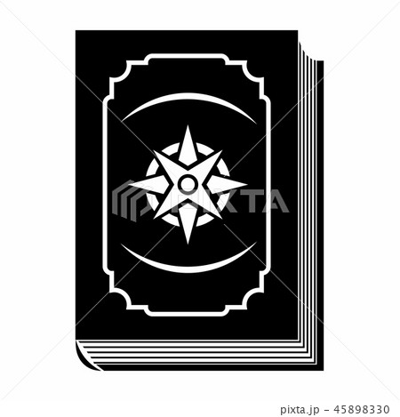 Book with eight-pointed star black simple icon Book with eight-pointed star black simple icon 45898330