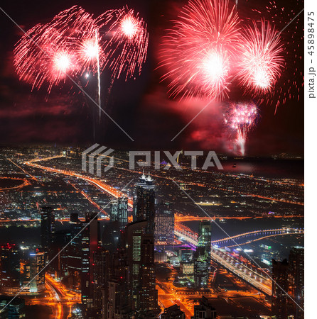 New Year fireworks display in Dubai, UAE 45898475
