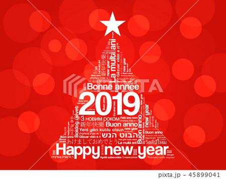 2019 Happy New Year in different languages 2019 Happy New Year in different languages 45899041