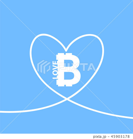 I love bitcoin vector icon 45903178