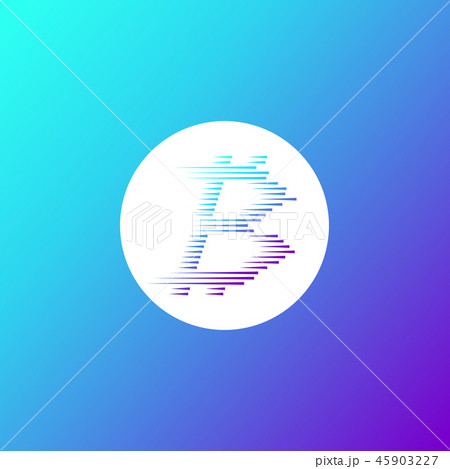 Bitcoin coin with fast speed motion lines Bitcoin coin with fast speed motion lines 45903227