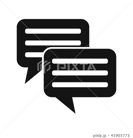 Speach bubles black simple icon 45903773