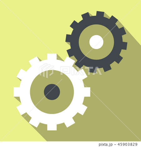 Gear wheels flat icon Gear wheels flat icon 45903829