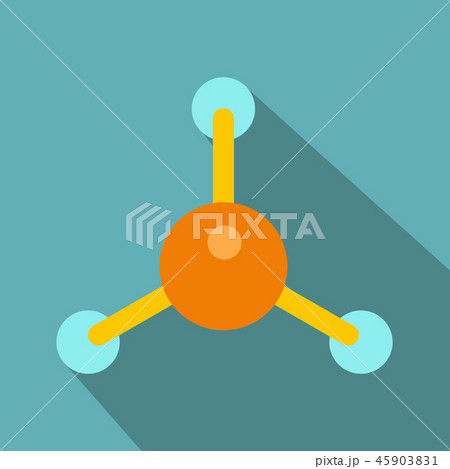 Molecule flat icon 45903831