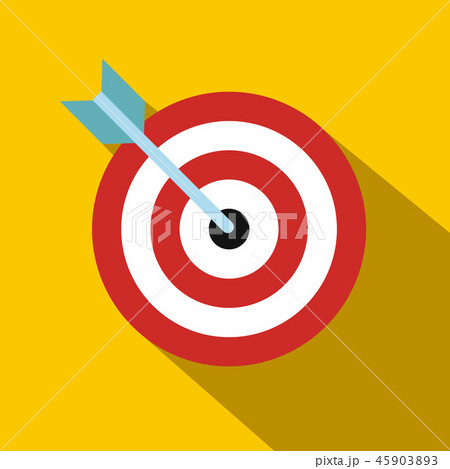 Target with dart flat icon 45903893